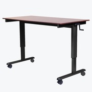 Luxor 60" Crank Adjustable Stand Up Desk STANDCF60-BK/DW
